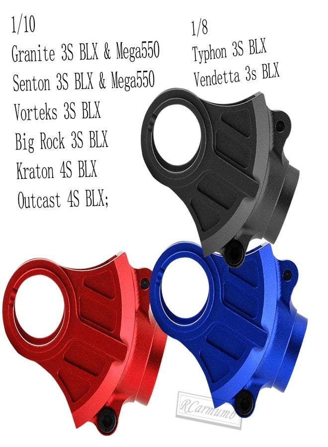 Rcarmumb Alloy Differential Yoke Set Diff Cover Case Upgrades Part for 1/10 Granite/Senton/Vorteks/Big Rock 3S BLX &Mega550,1/10 Outcast/Kraton 4S BLX 4WD,1/8 Vendetta/Typhon 3s blx&Mega550,Red - Image 2